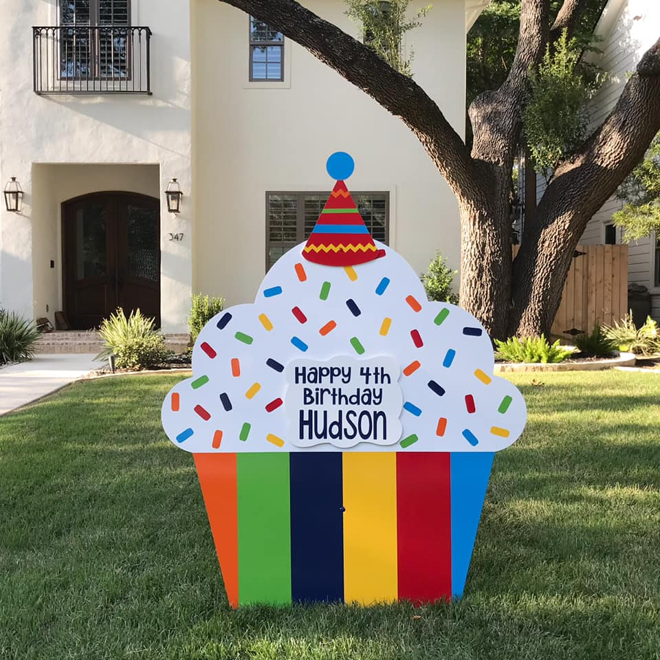 Birthday Cupcake Yard Sign