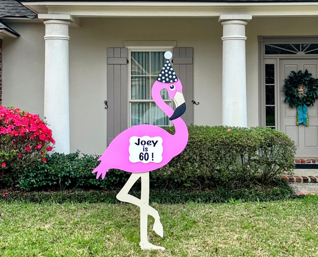 Personalized Flamingo Birthday Yard Sign-St. Tammany, LA