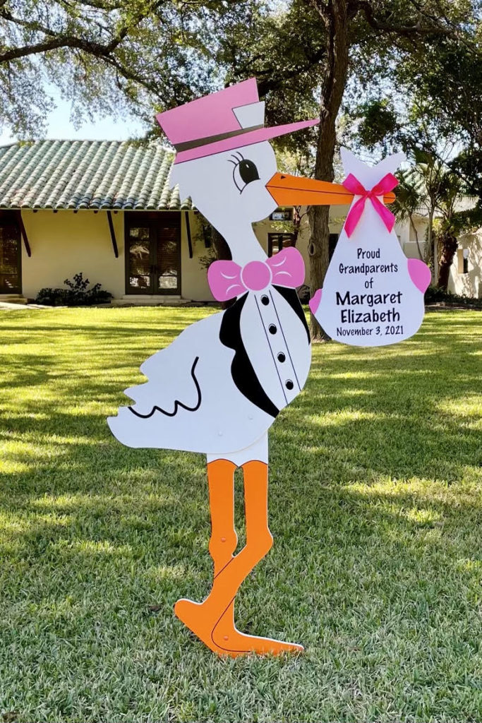 Stork Sign Birth Announcement - St. Tammany, LA